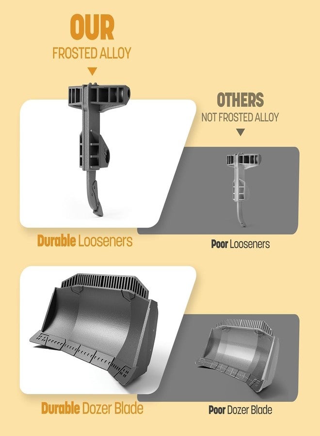 جرافة JOYJAY تعمل بالتحكم عن بعد بـ 9 قنوات، حفارة، جرار لعبة مجنزر أمامي بمقياس 1/24، مزودة بجهاز إرسال 2.4 جيجاهرتز ومجرفة معدنية، أضواء، وصوت محاكاة، هدية مثالية للأطفال - Image 3